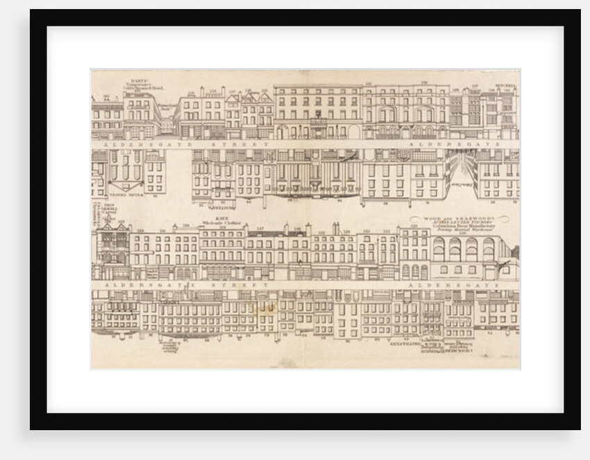 Plan of Aldersgate Street, London by Anonymous