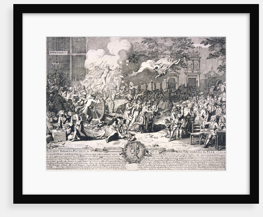 A monument dedicated to posterity in commemoration of ye incredible folly transacted in...1720 by Bernard Baron