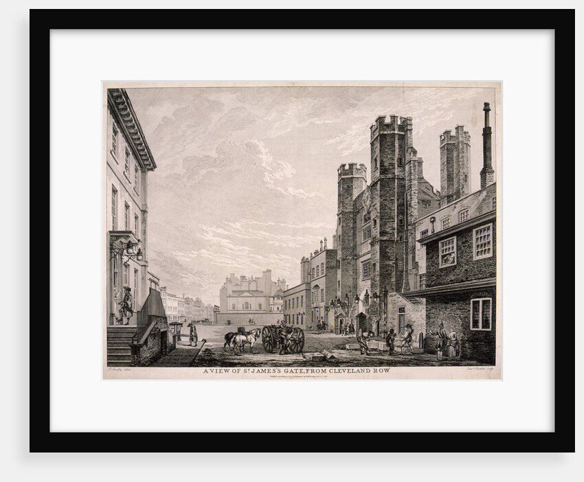 St James's Gate leading to St James's Palace, London by Edward Rooker