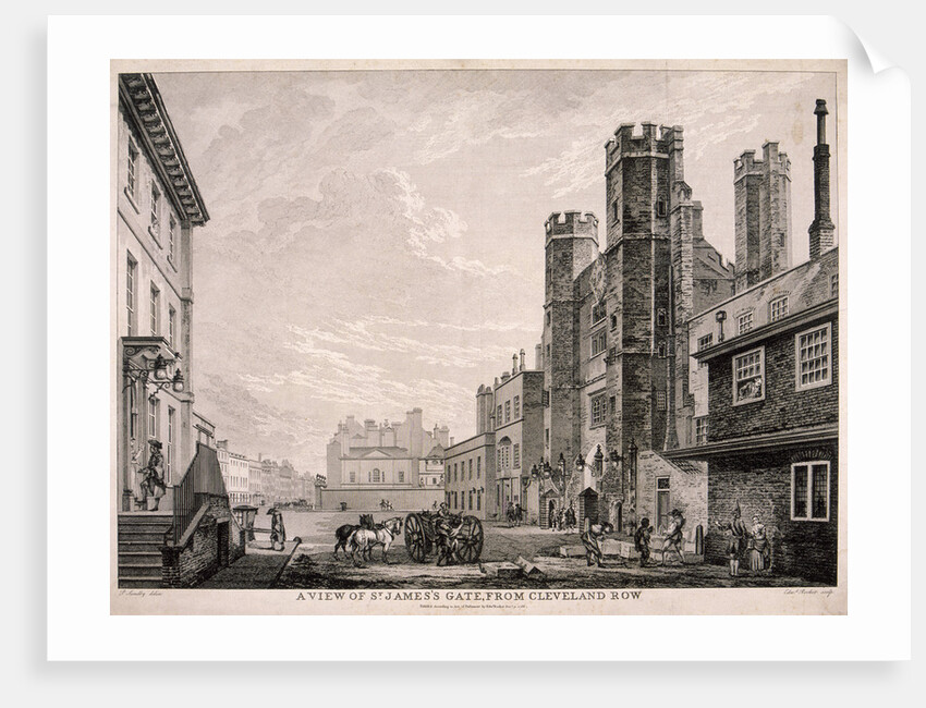 St James's Gate leading to St James's Palace, London by Edward Rooker