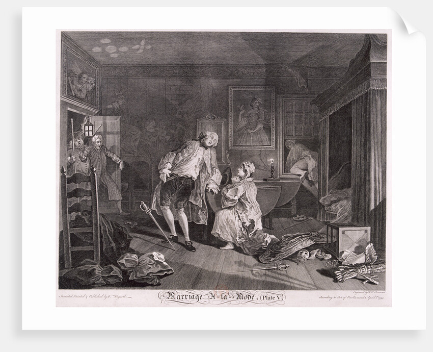 Marriage a la mode, Plate V by Simon François Ravenet