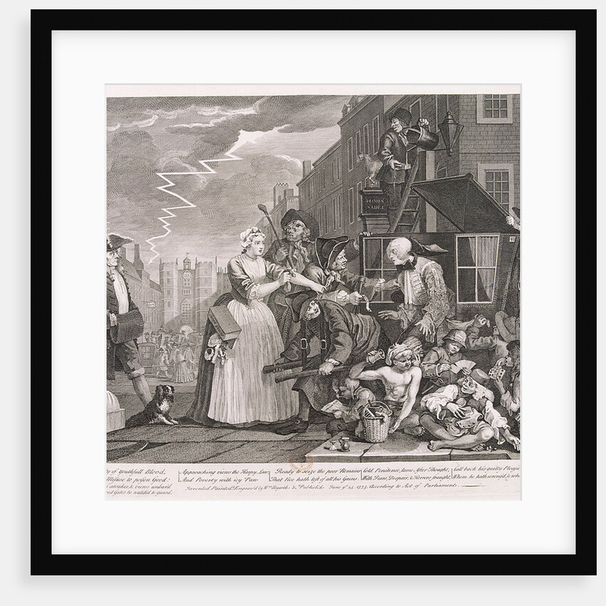 A Rake's Progress; plate IV of VIII by William Hogarth
