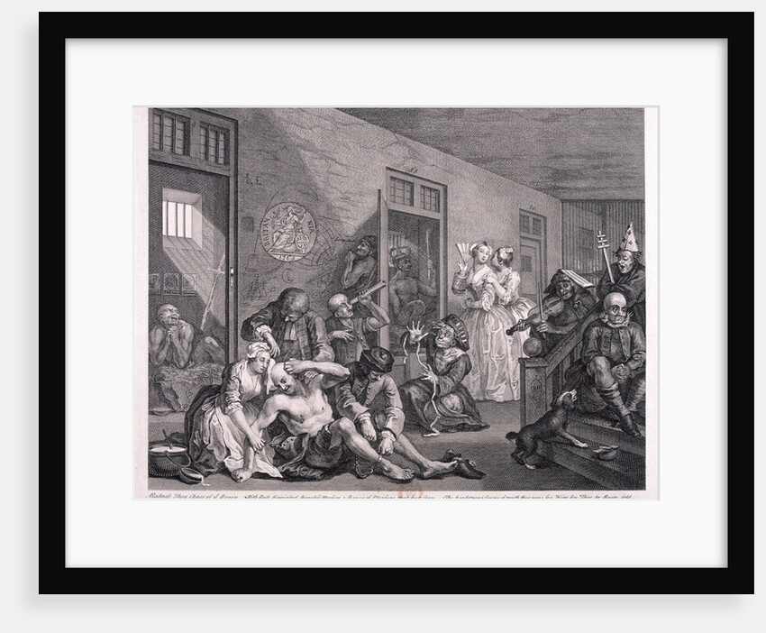 A Rake's Progress; plate VIII of VIII by William Hogarth