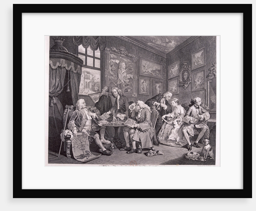 Marriage a la mode; plate I by Gérard Jean-Baptiste Scotin