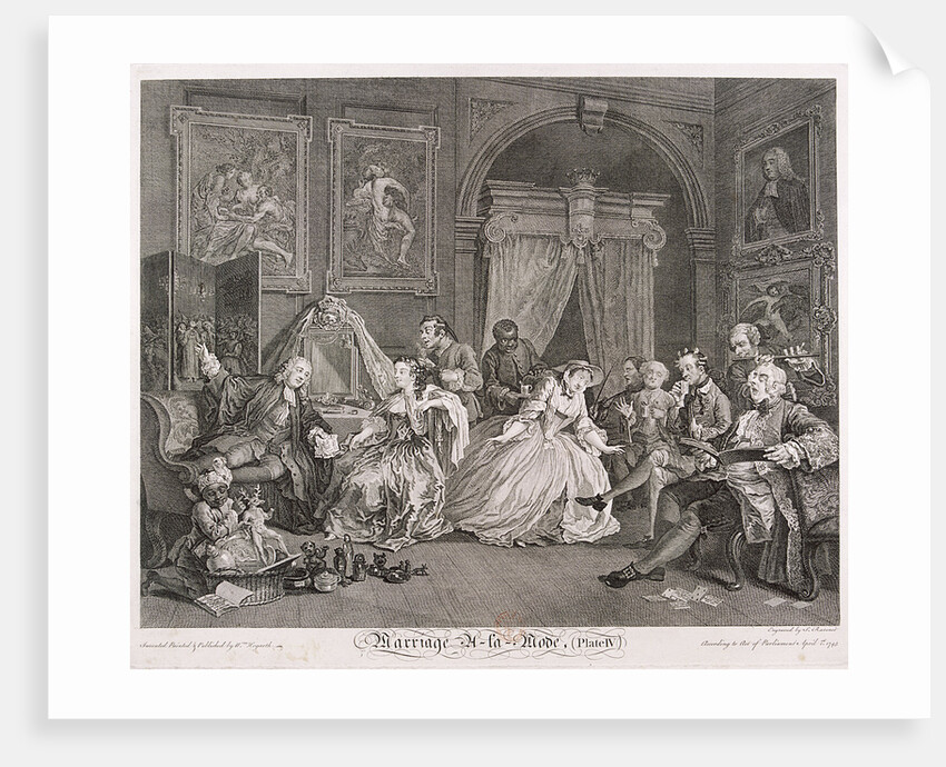 Marriage a la Mode; plate IV by Simon François Ravenet