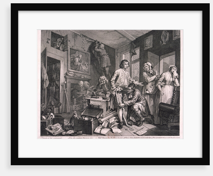 A Rake's Progress; plate I of VIII by William Hogarth