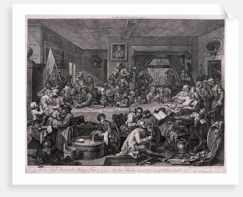An election entertainment, plate I of The Election by William Hogarth