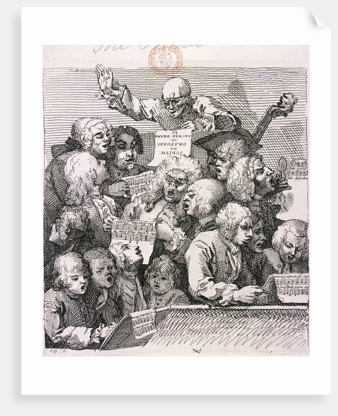 A chorus of singers by William Hogarth