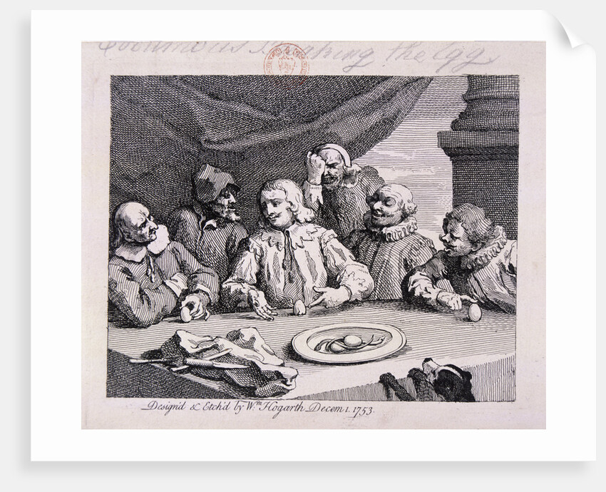 Columbus breaking the egg by William Hogarth