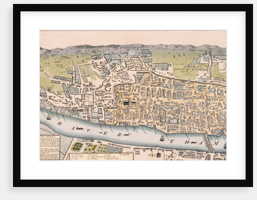Map of London, c1563 by William Darton