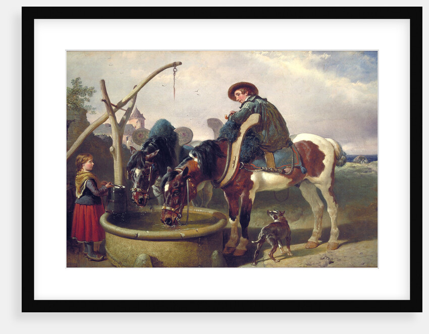 Horses at a well by John Frederick Herring I
