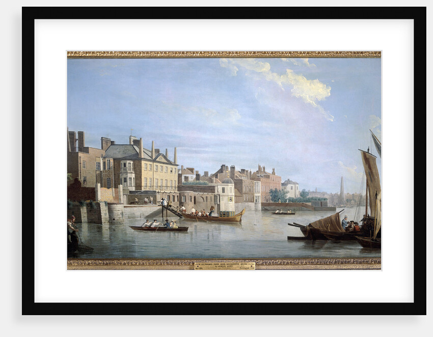 The Thames with Montagu House, from near Westminster Bridge, London by Samuel Scott