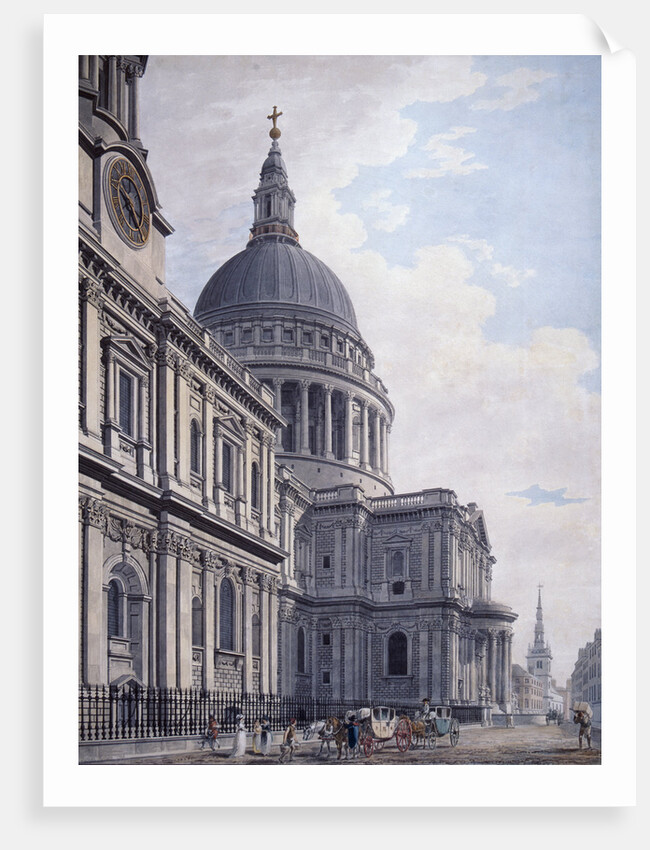 South side of St Paul's Cathedral, London by James Malton
