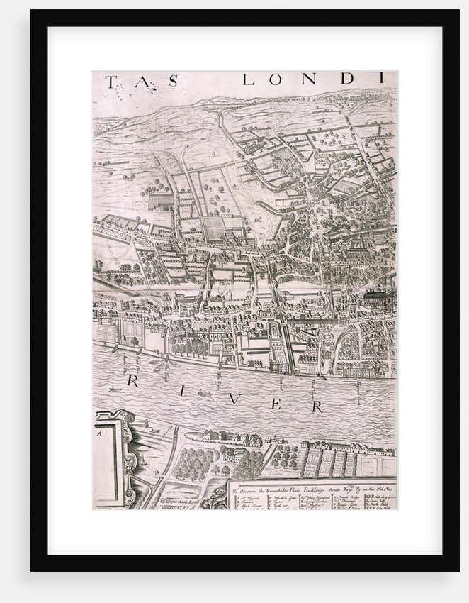 Map of London by George Vertue