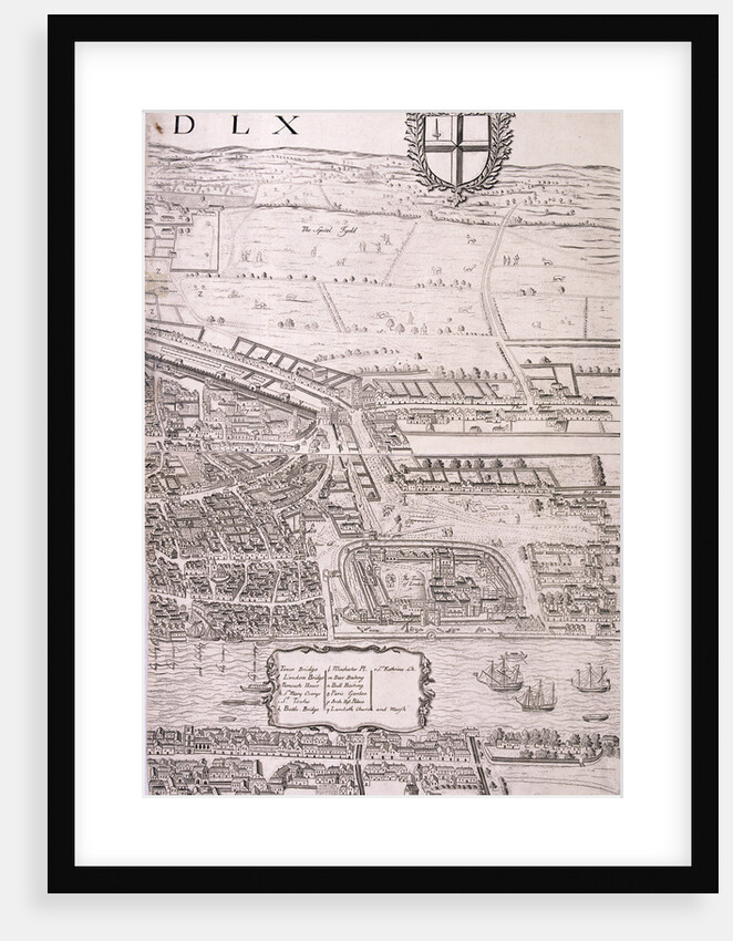 Map of London by George Vertue