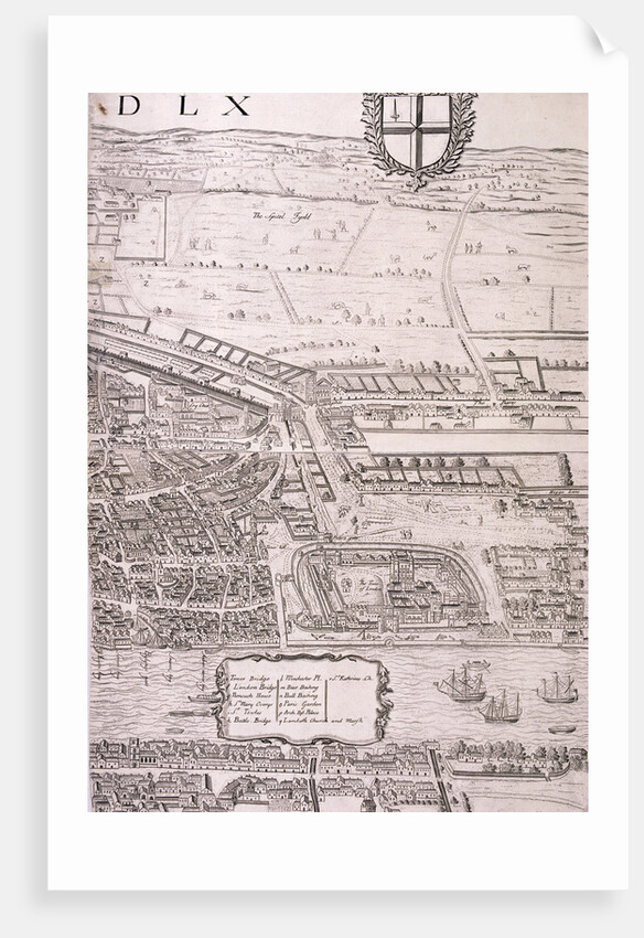 Map of London by George Vertue