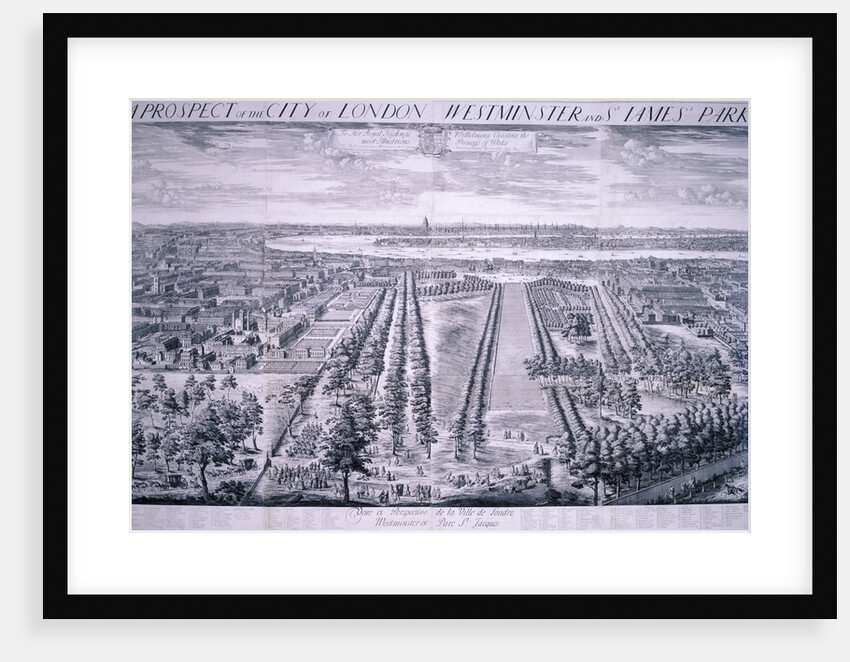 Panoramic view of London by Johannes Kip