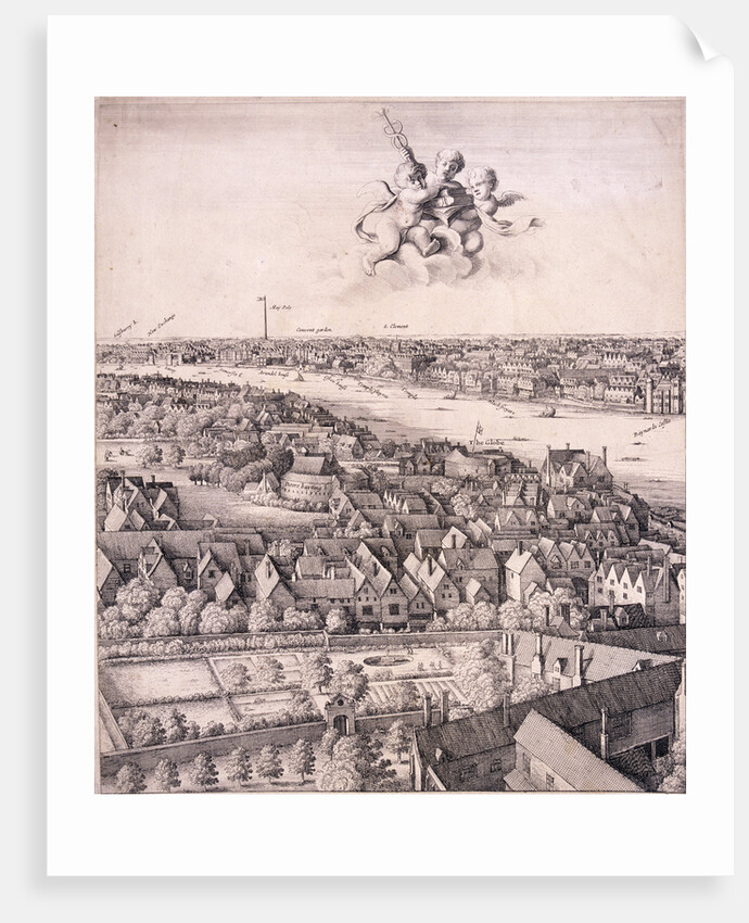 Panoramic view of London by Wenceslaus Hollar