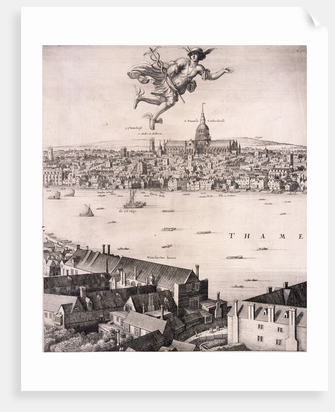 Panoramic view of London by Wenceslaus Hollar