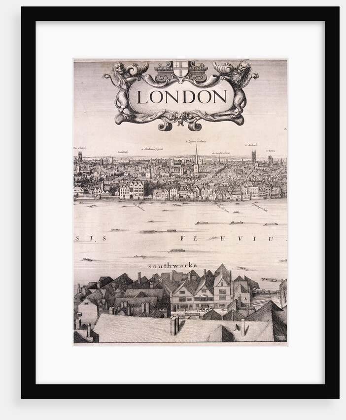 Panoramic view of London by Wenceslaus Hollar