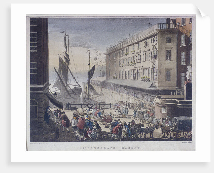 Billingsgate Market and Wharf, London by J Bluck