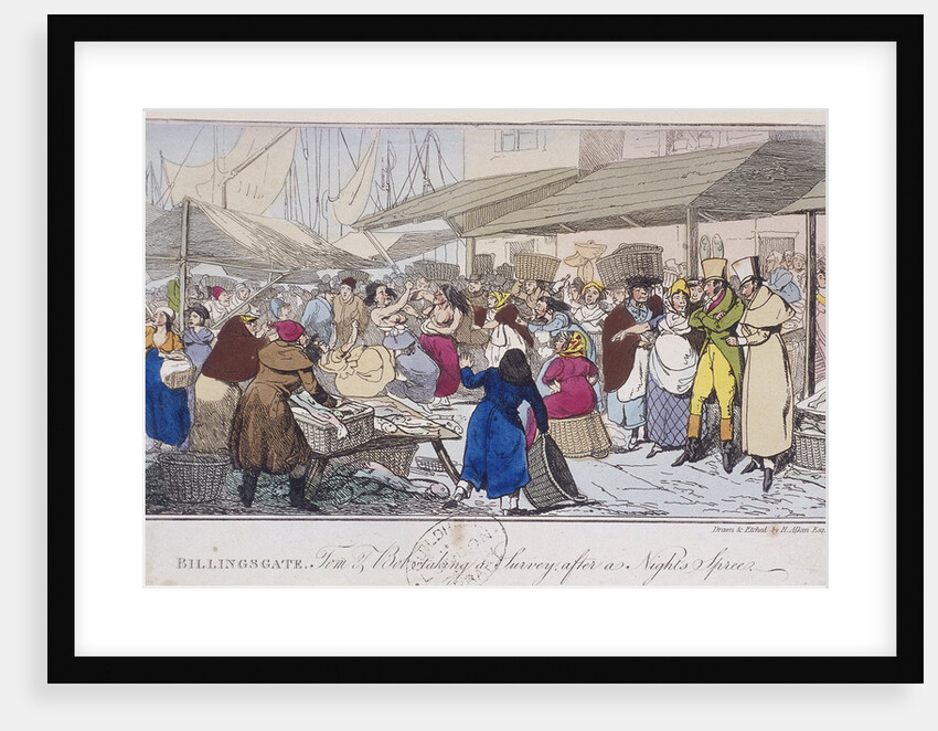 Billingsgate: Tom and Bob taking a survey after a nights' spree, London by Henry Thomas Alken