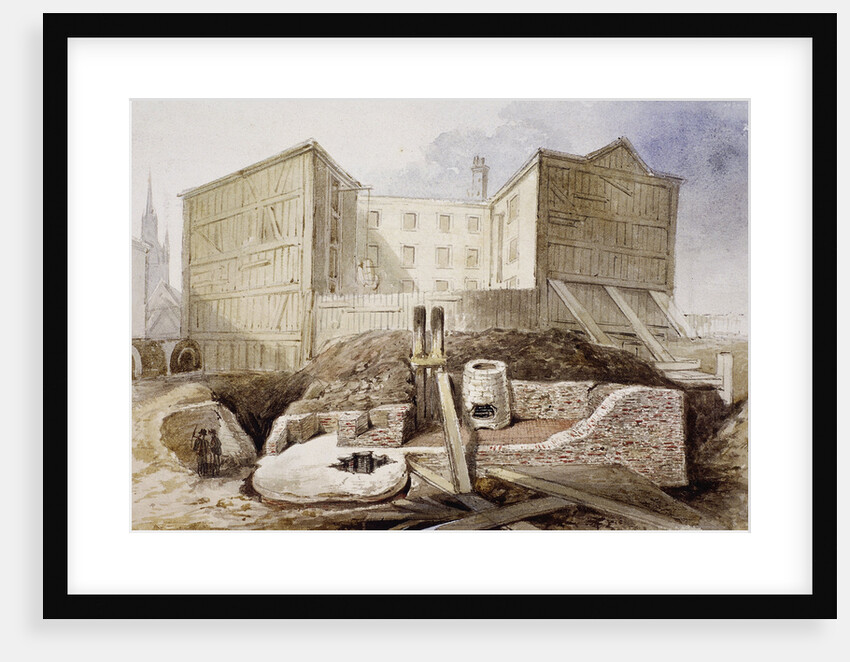 Roman Ruins at the Coal Exchange, London by Anonymous