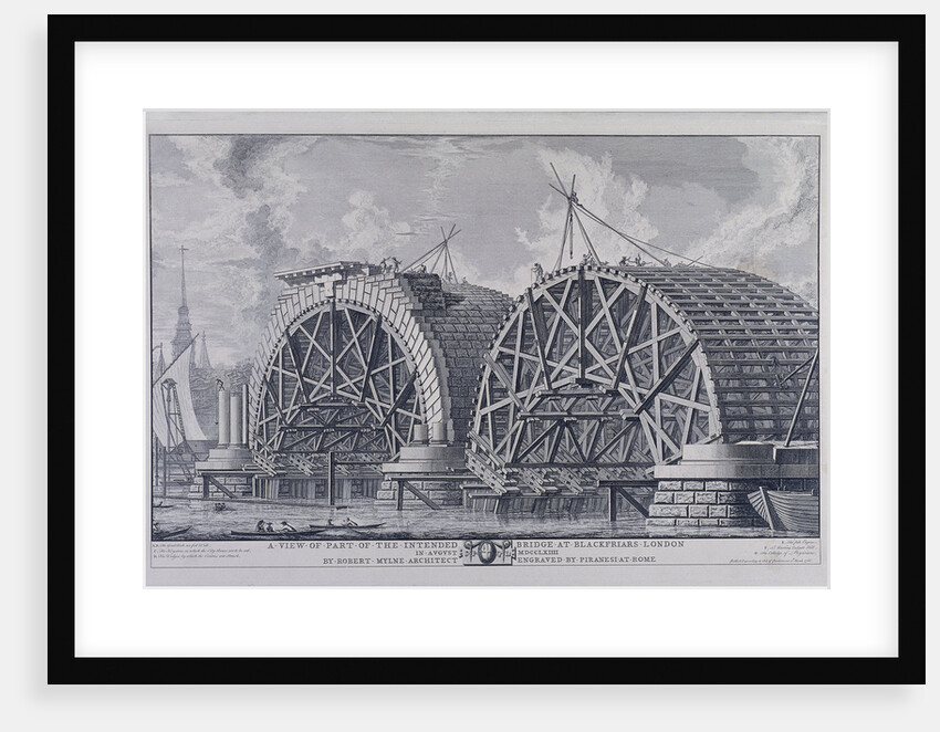 Blackfriars Bridge, London by Giovanni Battista Piranesi