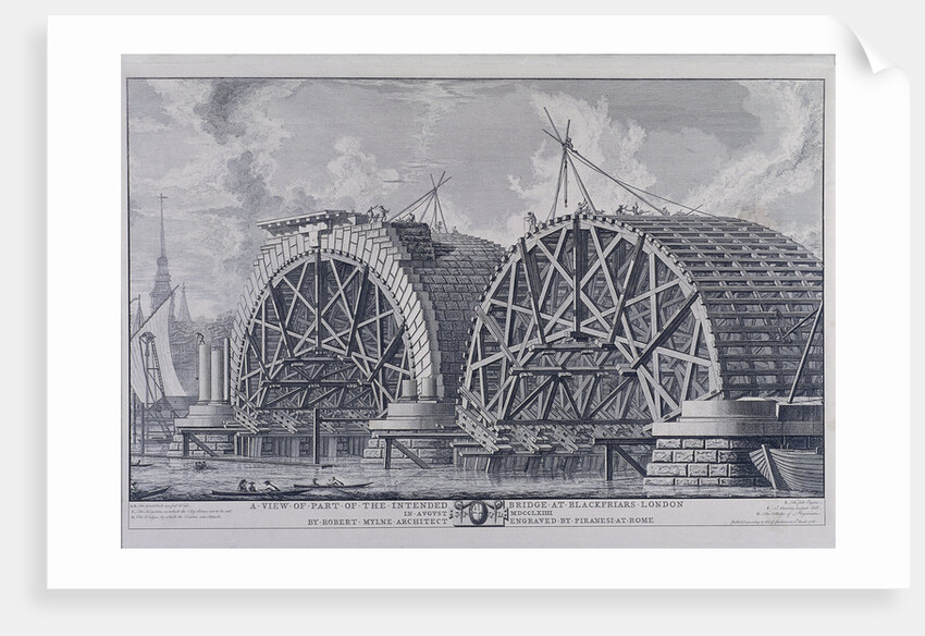 Blackfriars Bridge, London by Giovanni Battista Piranesi