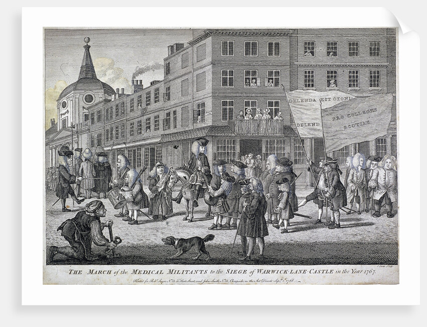The March of the Medical Militants to the siege of Warwick Lane Castle, London by John June