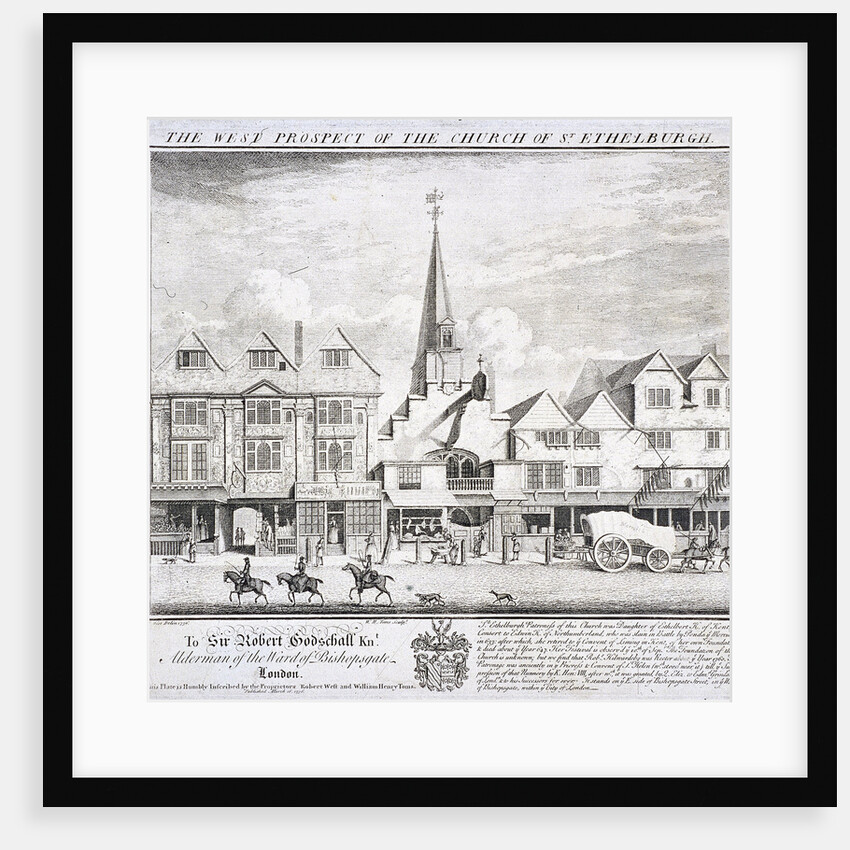 St Ethelburga-the-Virgin within Bishopsgate, London by William Henry Toms