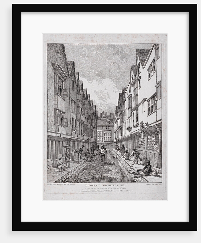 Great Winchester Street, London by John Thomas Smith