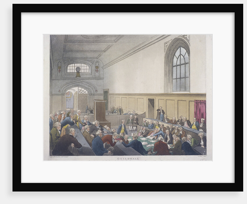 Court of King's Bench, Guildhall, London by J Bluck