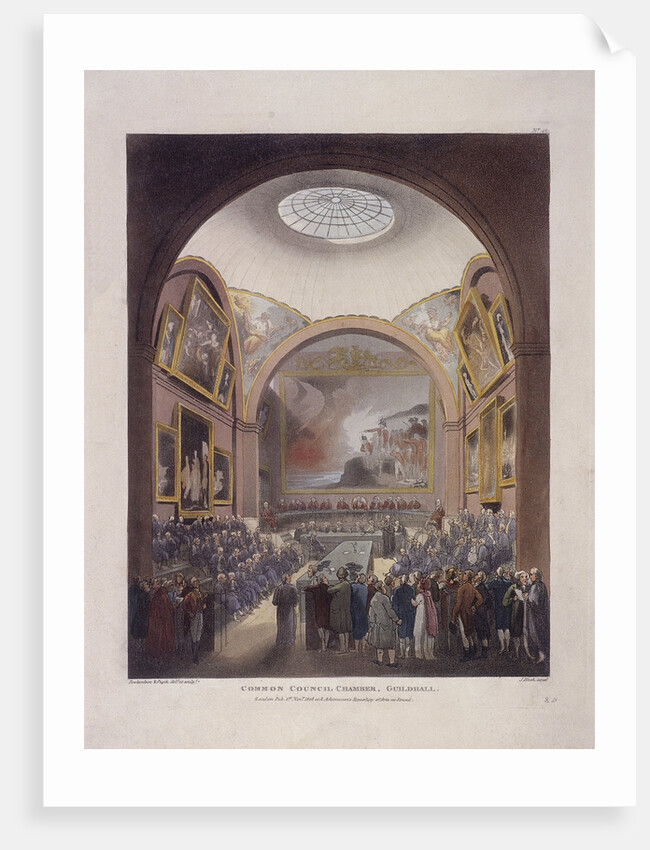 Guildhall Council Chamber, London by J Bluck
