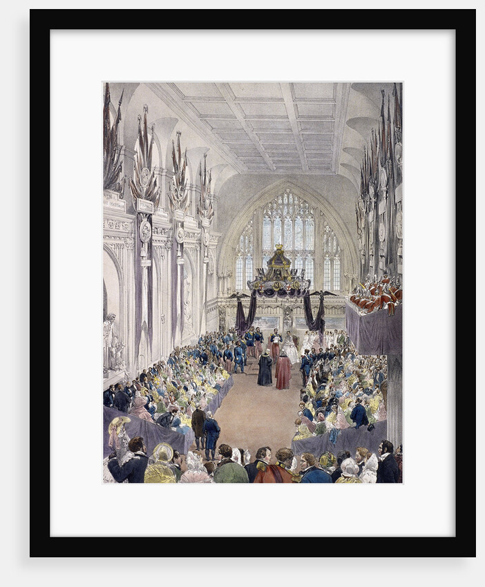 Napoleon III and Empress Eugenie at Guildhall, London by Edmund Morin