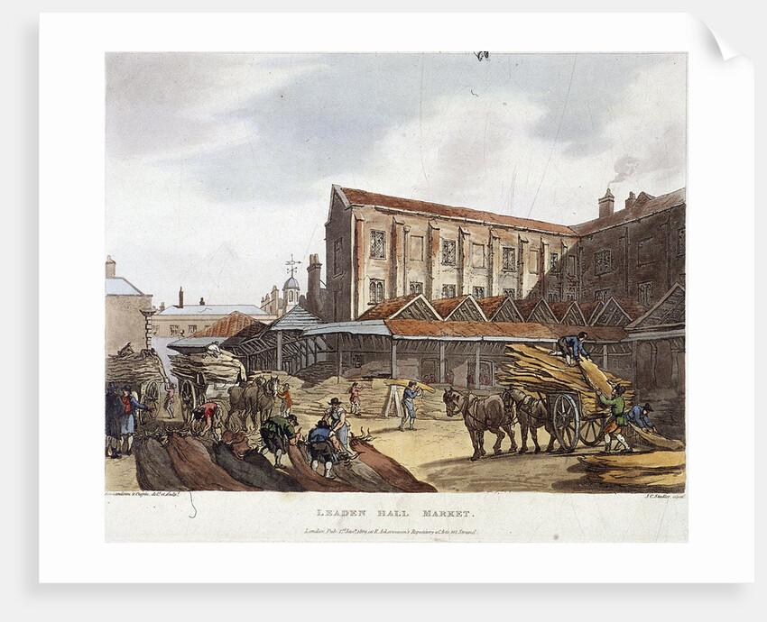 Leadenhall Market, London by Augustus Charles Pugin