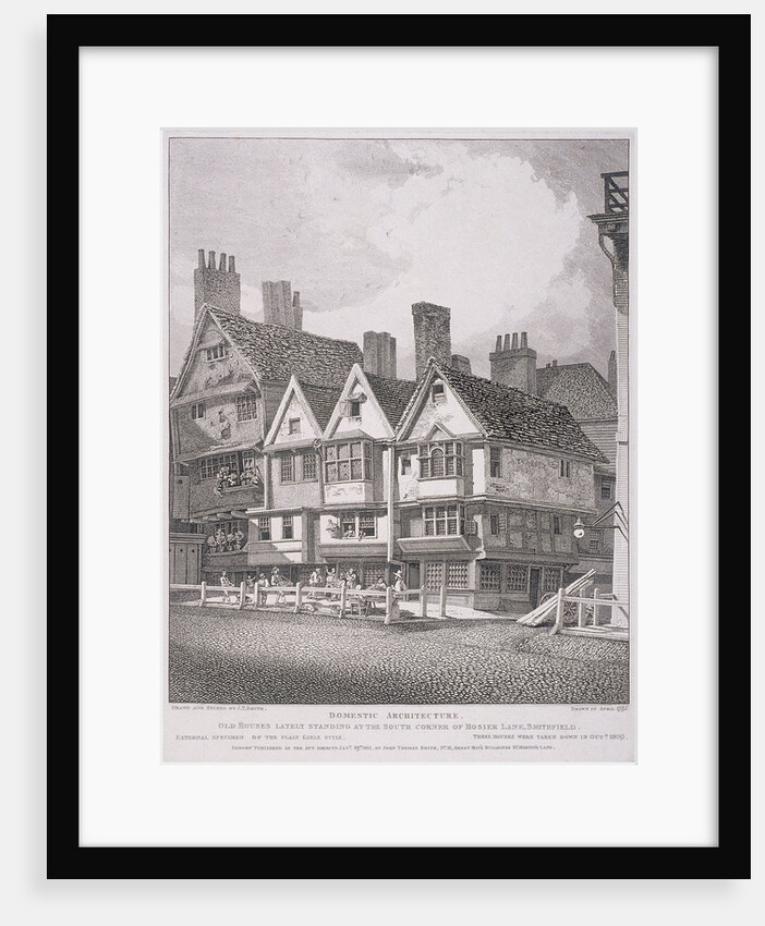 Hosier Lane, London by John Thomas Smith