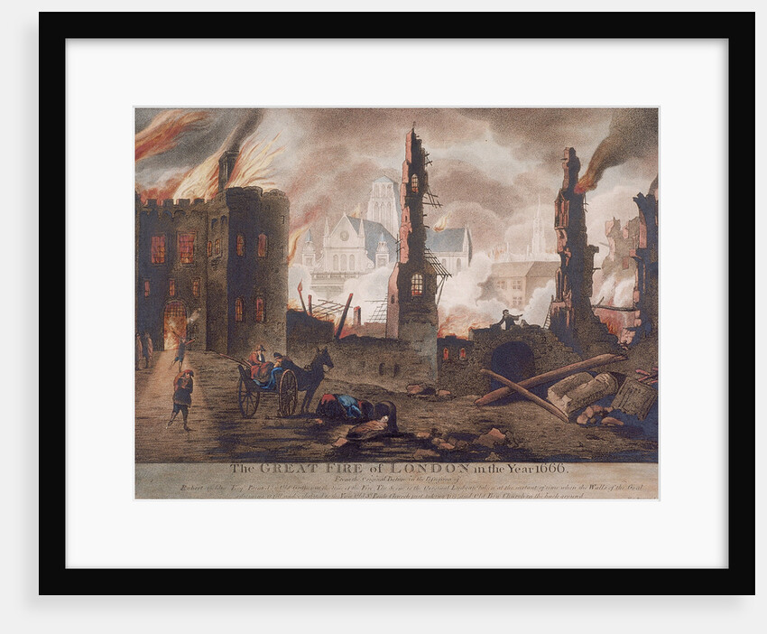 Ludgate, Great Fire of London, London by William Birch