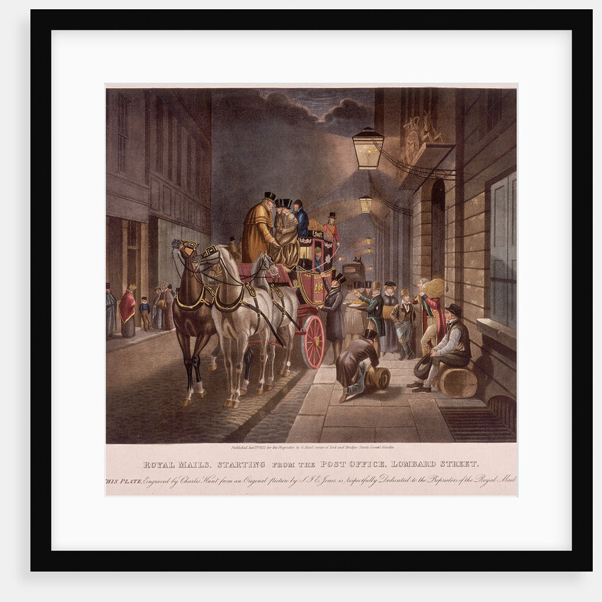 General Post Office, Lombard Street, London, 1827 by Charles Hunt