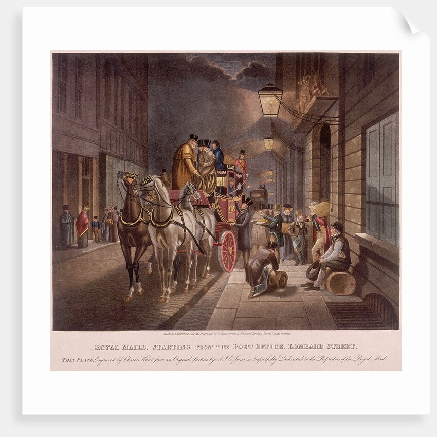 General Post Office, Lombard Street, London, 1827 by Charles Hunt