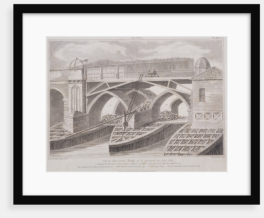 London Bridge (old), London by James Basire I