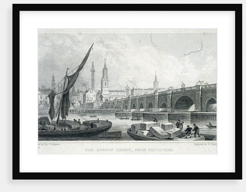 London Bridge (old), London by Anonymous