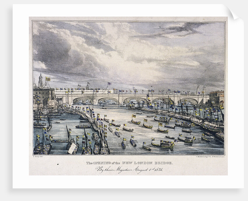 London Bridge (new), London by Charles Etienne Pierre Motte