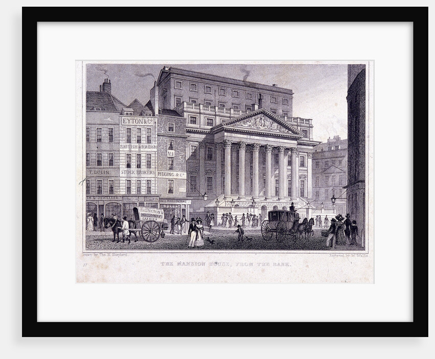 Mansion House (exterior), London by W Wallis