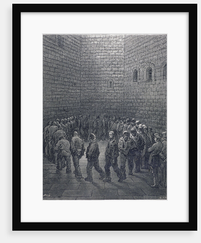 Newgate-Exercise Yard by Héliodore Joseph Pisan