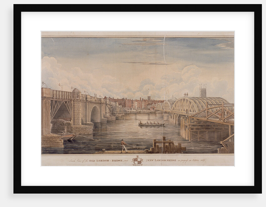 London Bridge (old and new), London by G Yates