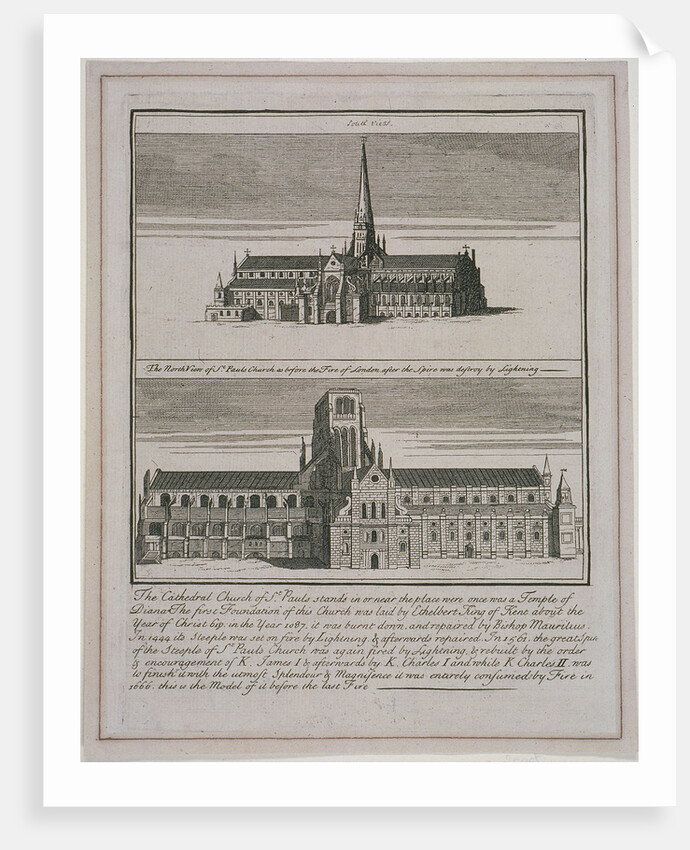 St Paul's Cathedral (old), London by Anonymous