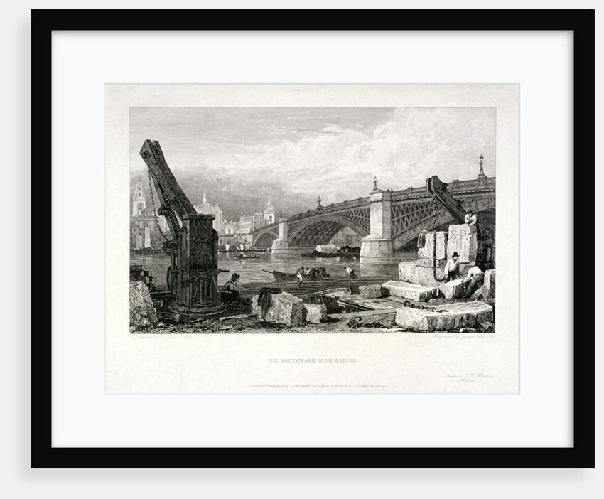 Southwark Bridge, London by Samuel Prout