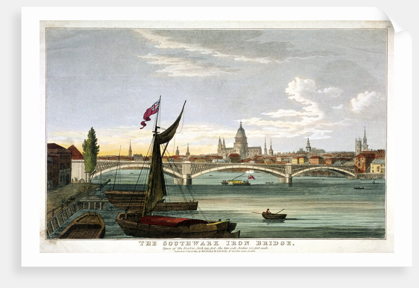 The Southwark Iron Bridge, London by Anonymous