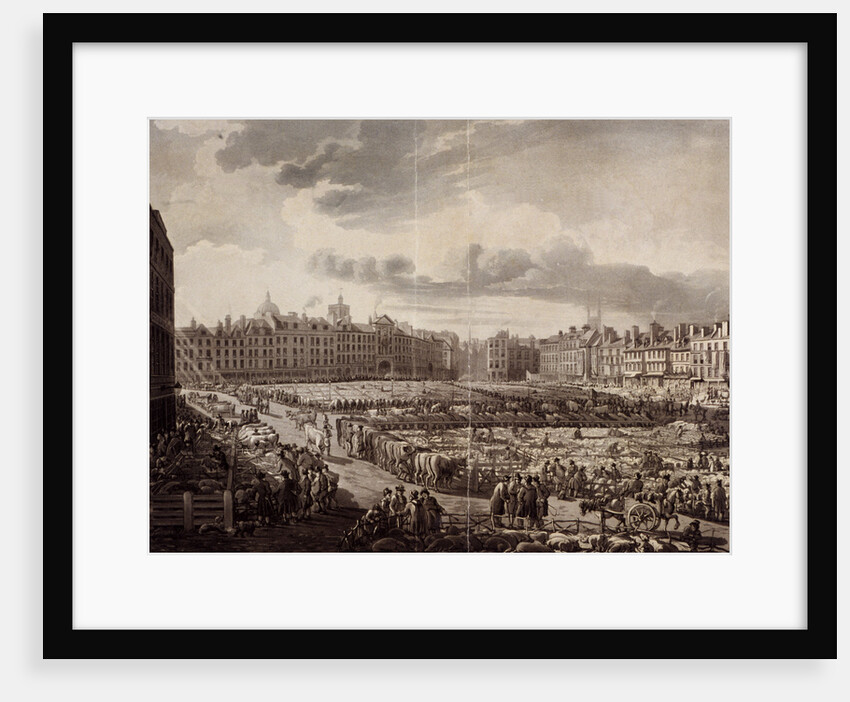 Smithfield Market, London, 1811 by J Bluck